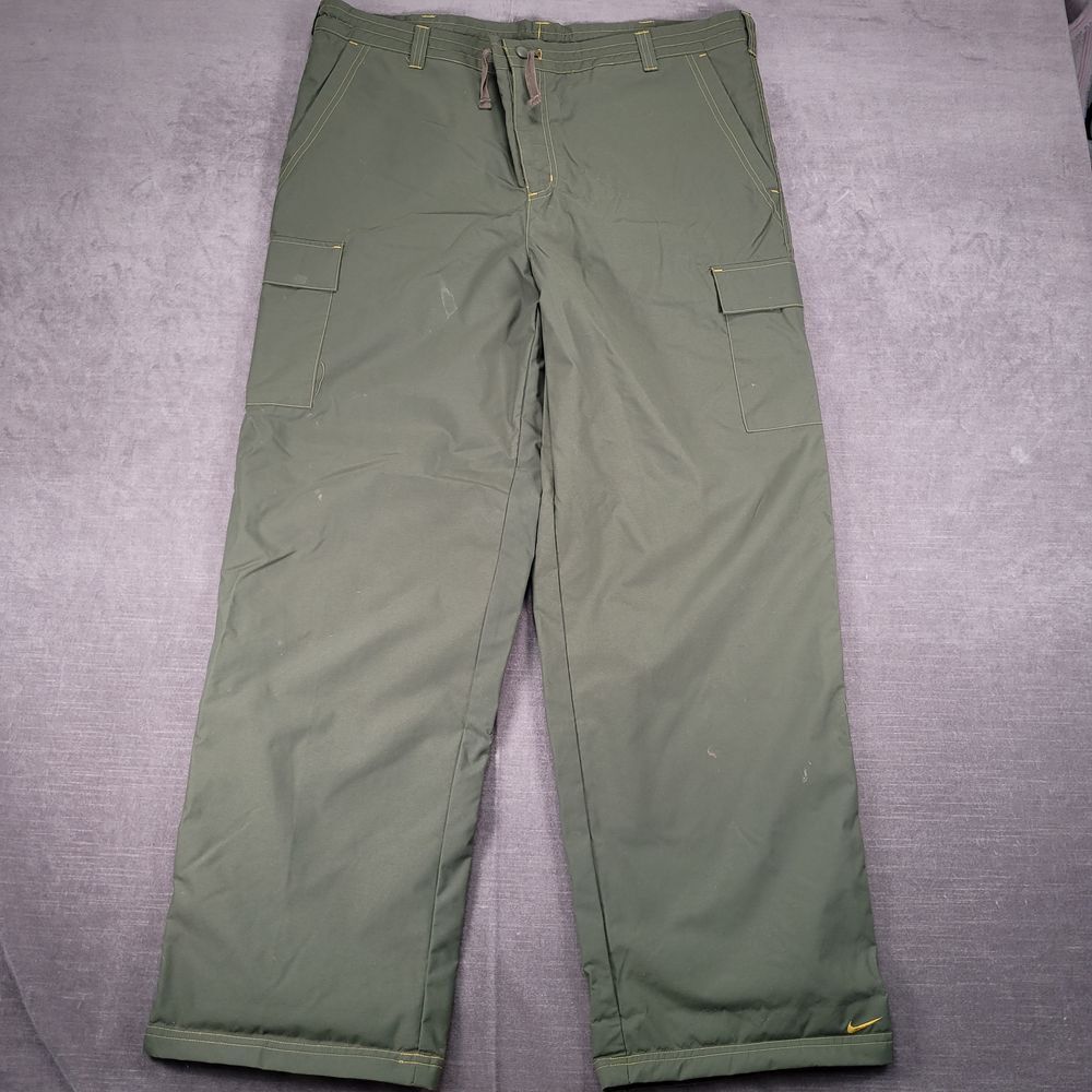 Nike Vintage Insulated Cargo Pants Hiking Womens Green Size Large‎